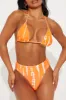 Aubriella 3 Piece Bikini Set - Orange sold by Fashion Nova