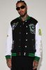 Saint & Sinner Varsity Jacket - Black sold by Fashion Nova
