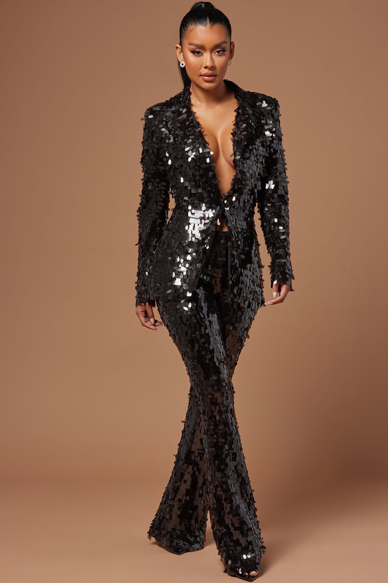 Yana Sequin Blazer - Black sold by Fashion Nova product image thumbnail 2