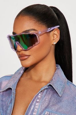 Get On My Team Sunglasses - Purple sold by Fashion Nova