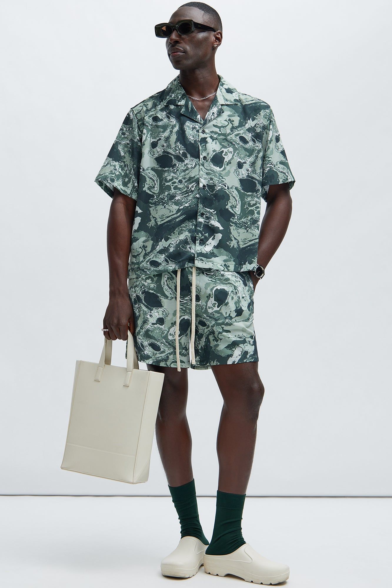 Caspian Textured Shirt - Black/combo sold by Fashion Nova product image thumbnail 2