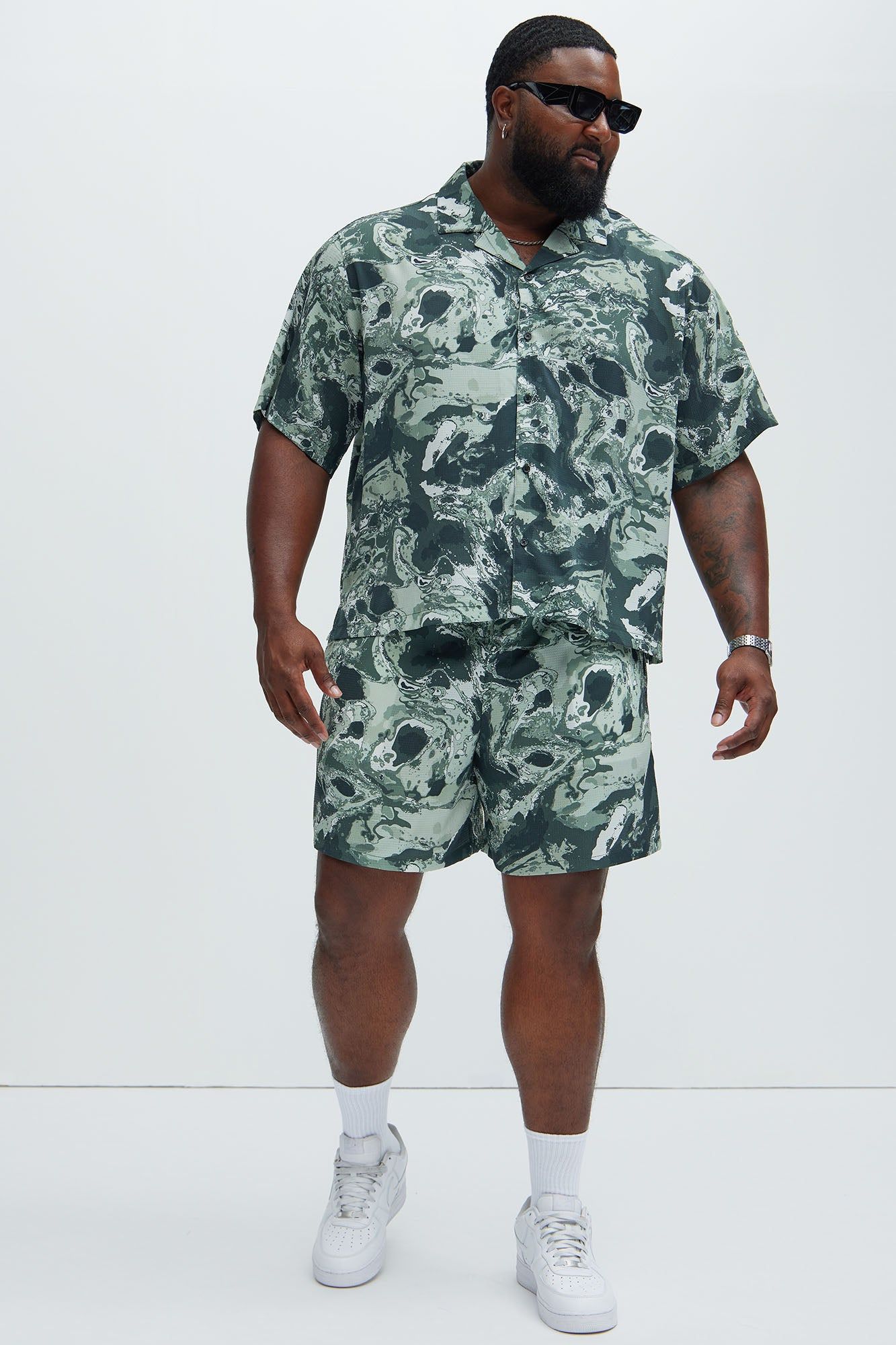 Caspian Textured Shirt - Black/combo sold by Fashion Nova product image thumbnail 5