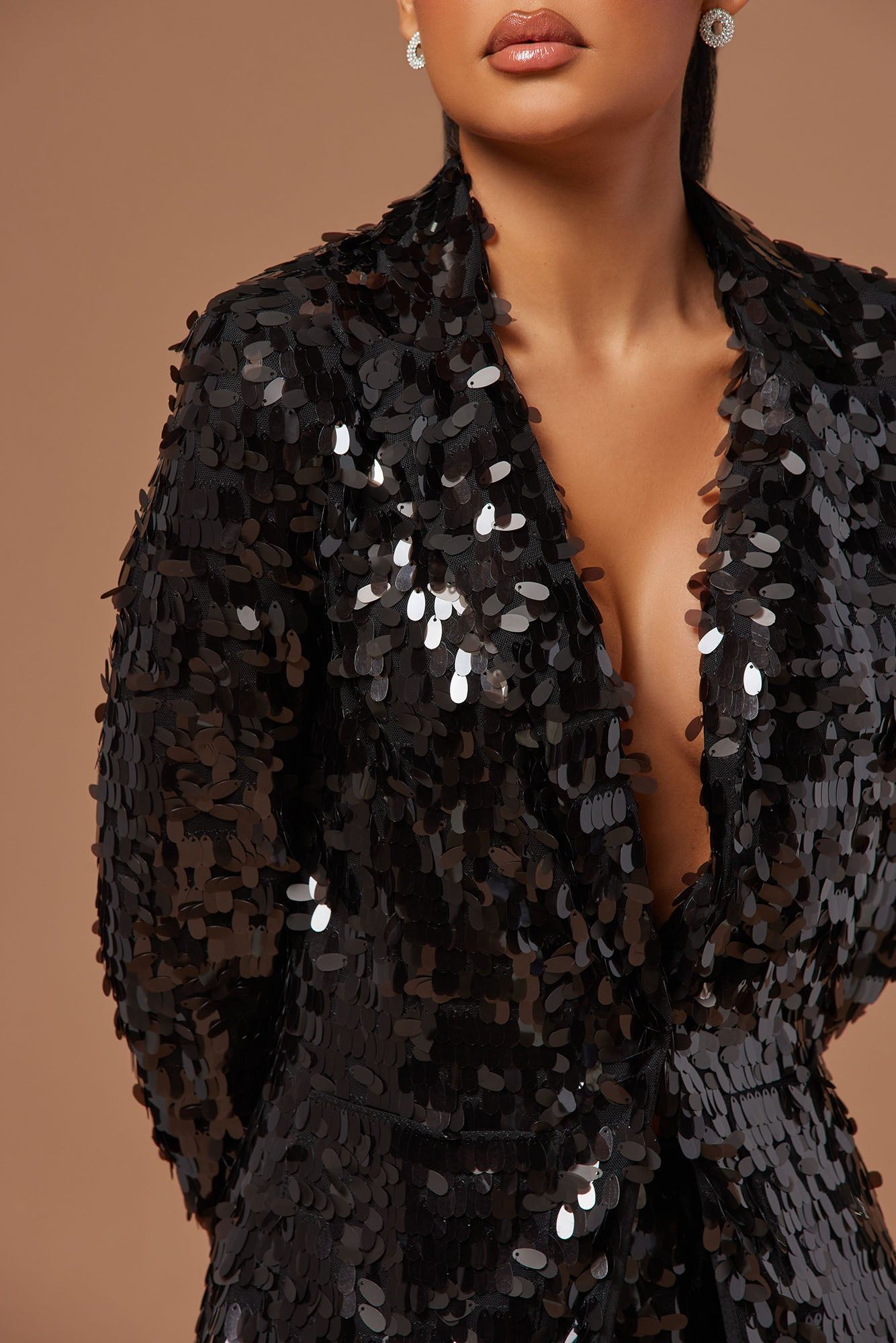 Yana Sequin Blazer - Black sold by Fashion Nova product image thumbnail 3