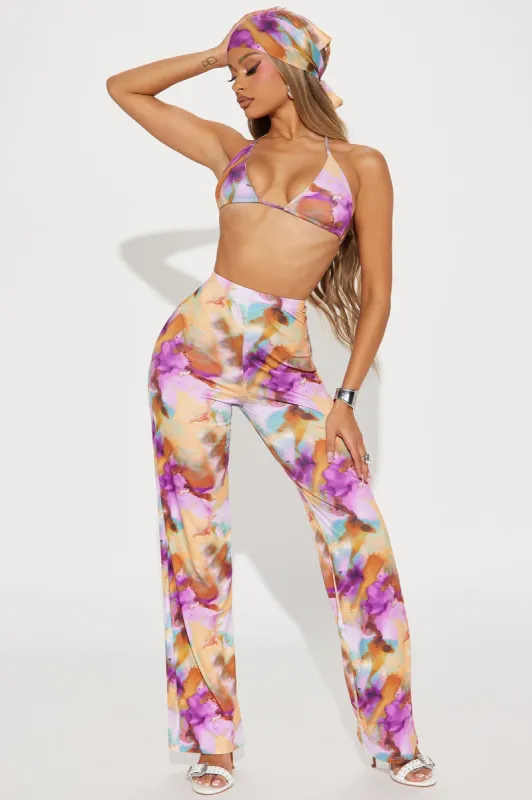 Always Hot 3 Piece Pant Set - Purple/combo sold by Fashion Nova