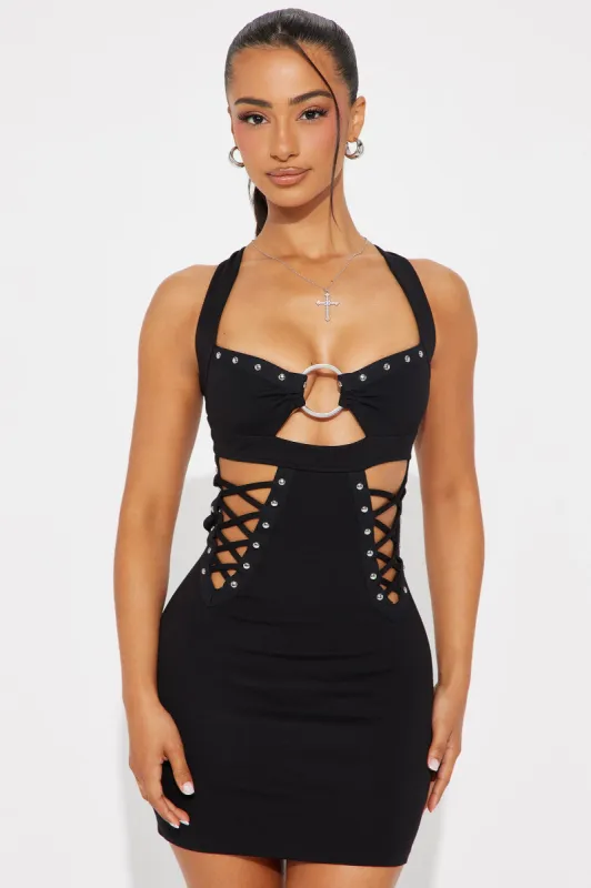 Bailey Micro Mini Dress - Black sold by Fashion Nova
