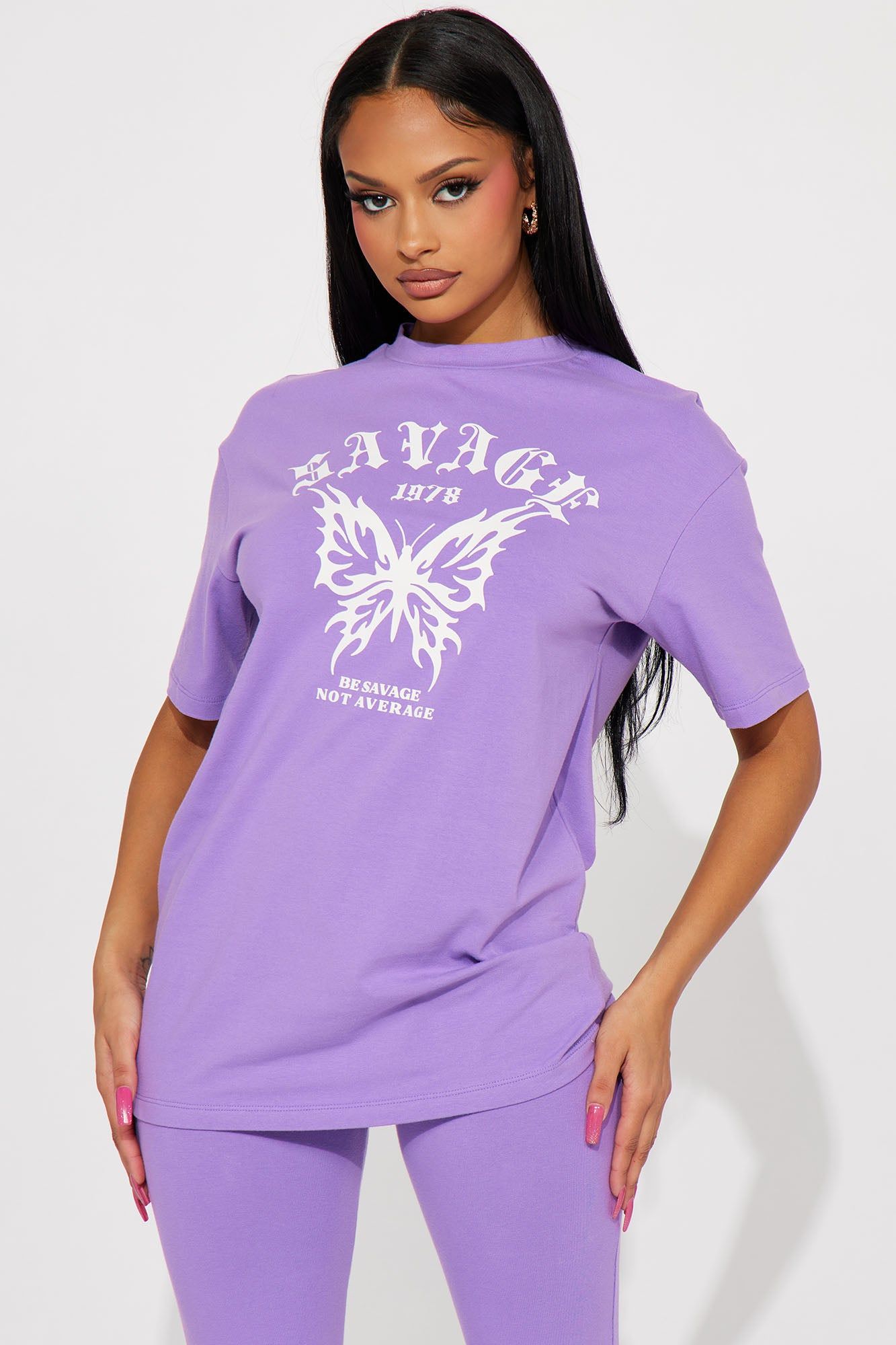 Be Savage Legging Set - Lilac sold by Fashion Nova product image thumbnail 2