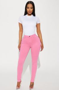 Classic Color High Waist Skinny Jeans - Pink sold by Fashion Nova