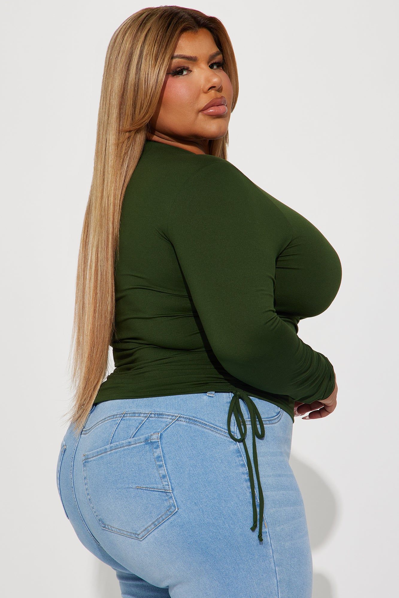 Sabrina Long Sleeve Top - Hunter sold by Fashion Nova product image thumbnail 3