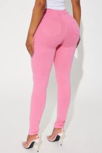 Classic Color High Waist Skinny Jeans - Pink sold by Fashion Nova