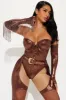 Midnight Cowgirl 3 Piece Costume Set - Brown sold by Fashion Nova