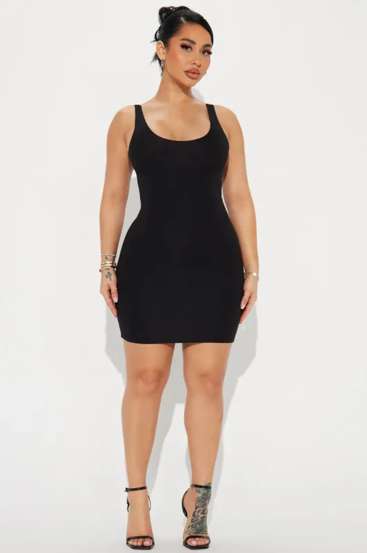 Annie Double Lined Mini Dress - Black sold by Fashion Nova