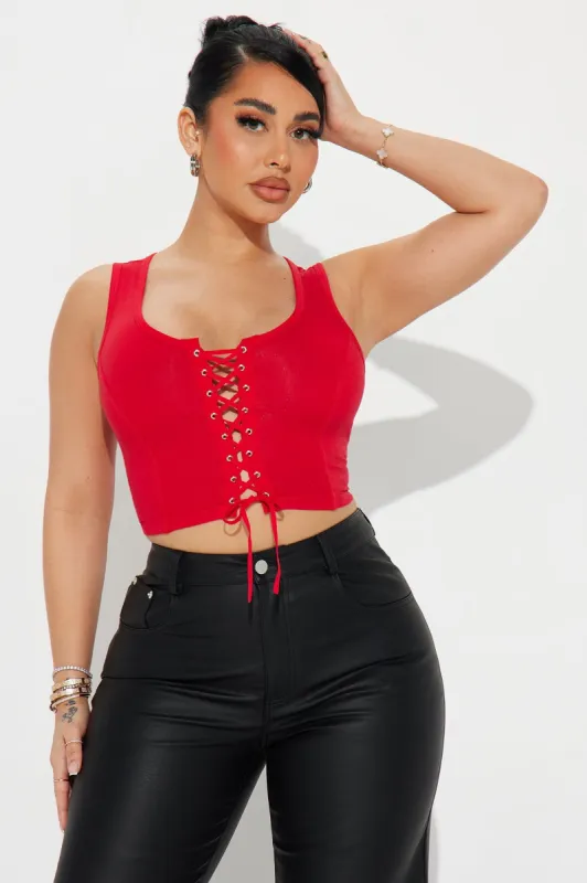 City Girl Crop Top - Red sold by Fashion Nova