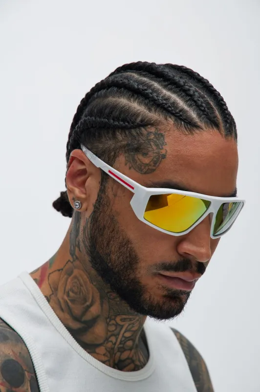 Get Up Sunglasses - White sold by Fashion Nova
