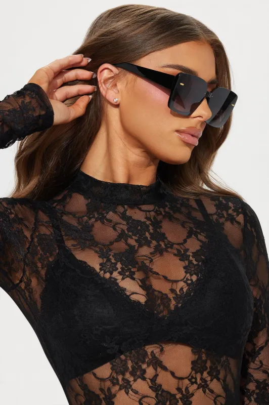 Down Time Sunglasses - Black sold by Fashion Nova