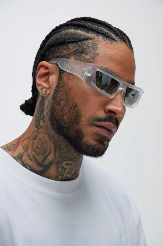 Cosmic Dust Sunglasses - Clear sold by Fashion Nova