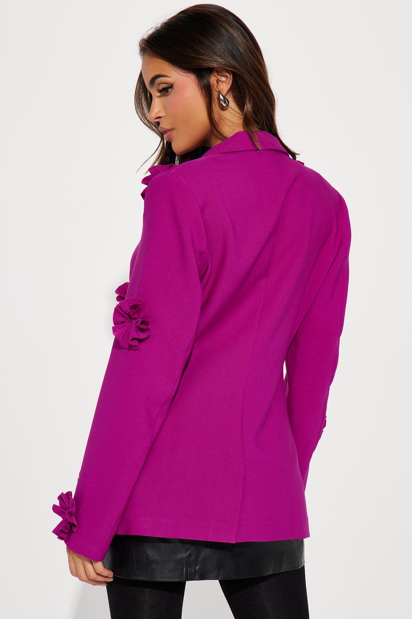 Tea Babe Blazer - Magenta sold by Fashion Nova product image thumbnail 3