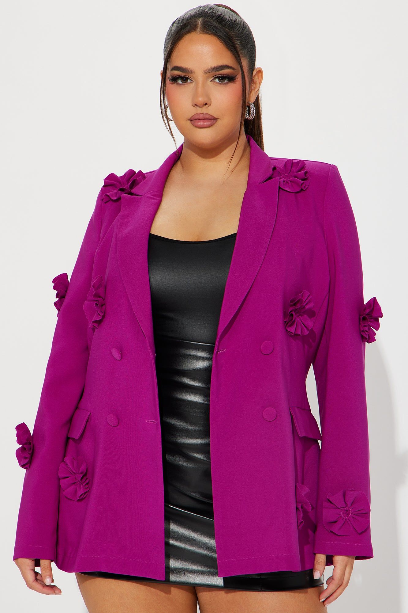 Tea Babe Blazer - Magenta sold by Fashion Nova product image thumbnail 4