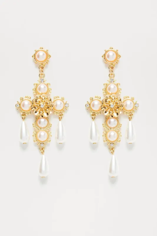 Valencia Cathedral Earrings - Gold sold by Fashion Nova