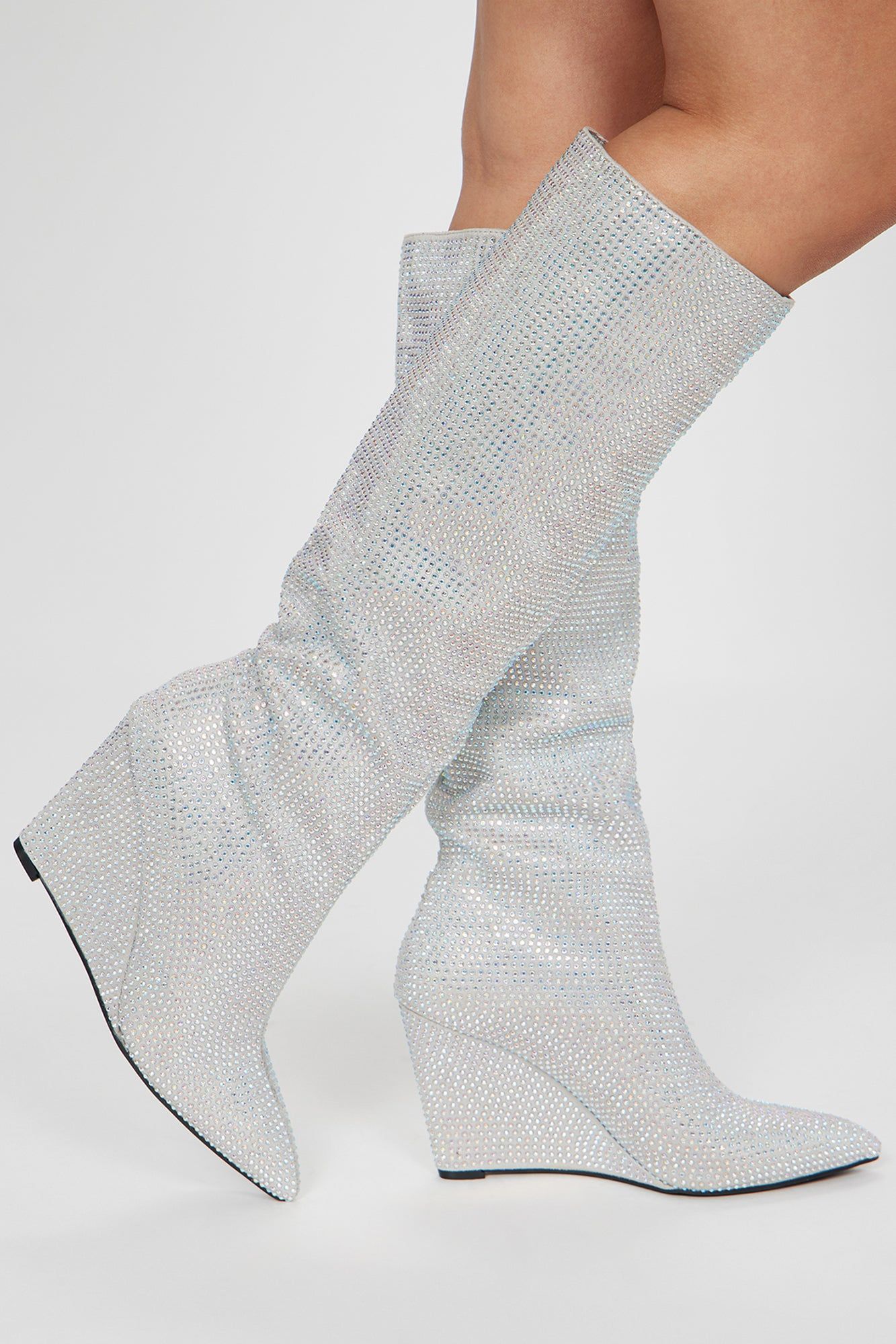 Dream Come True Knee High Boots - Silver sold by Fashion Nova product image thumbnail 3