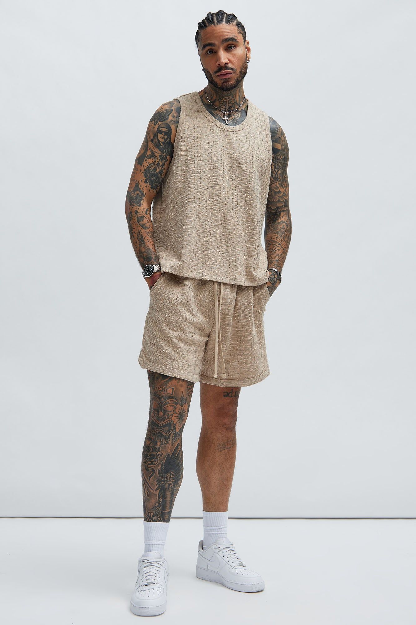 Jordan Textured Volley Shorts - Tan sold by Fashion Nova product image thumbnail 2