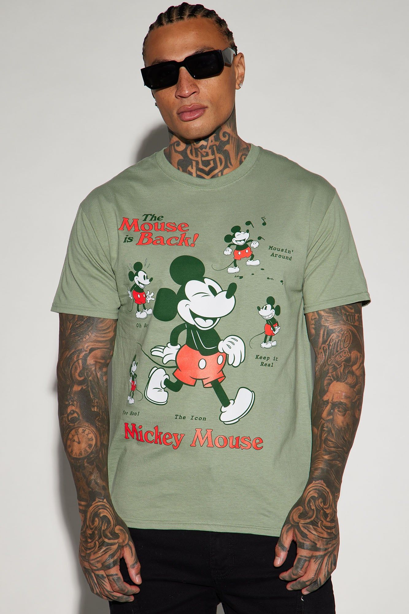 Disney The Mouse Is Back Short Sleeve Tee - Green sold by Fashion Nova