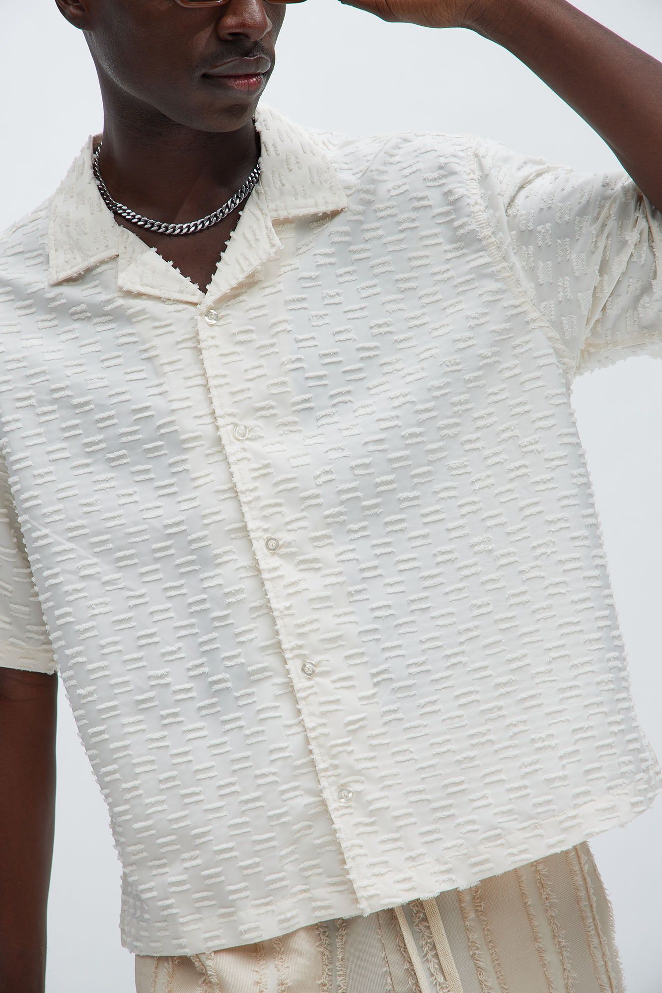 Oden Textured Shirt - Cream sold by Fashion Nova product image thumbnail 3