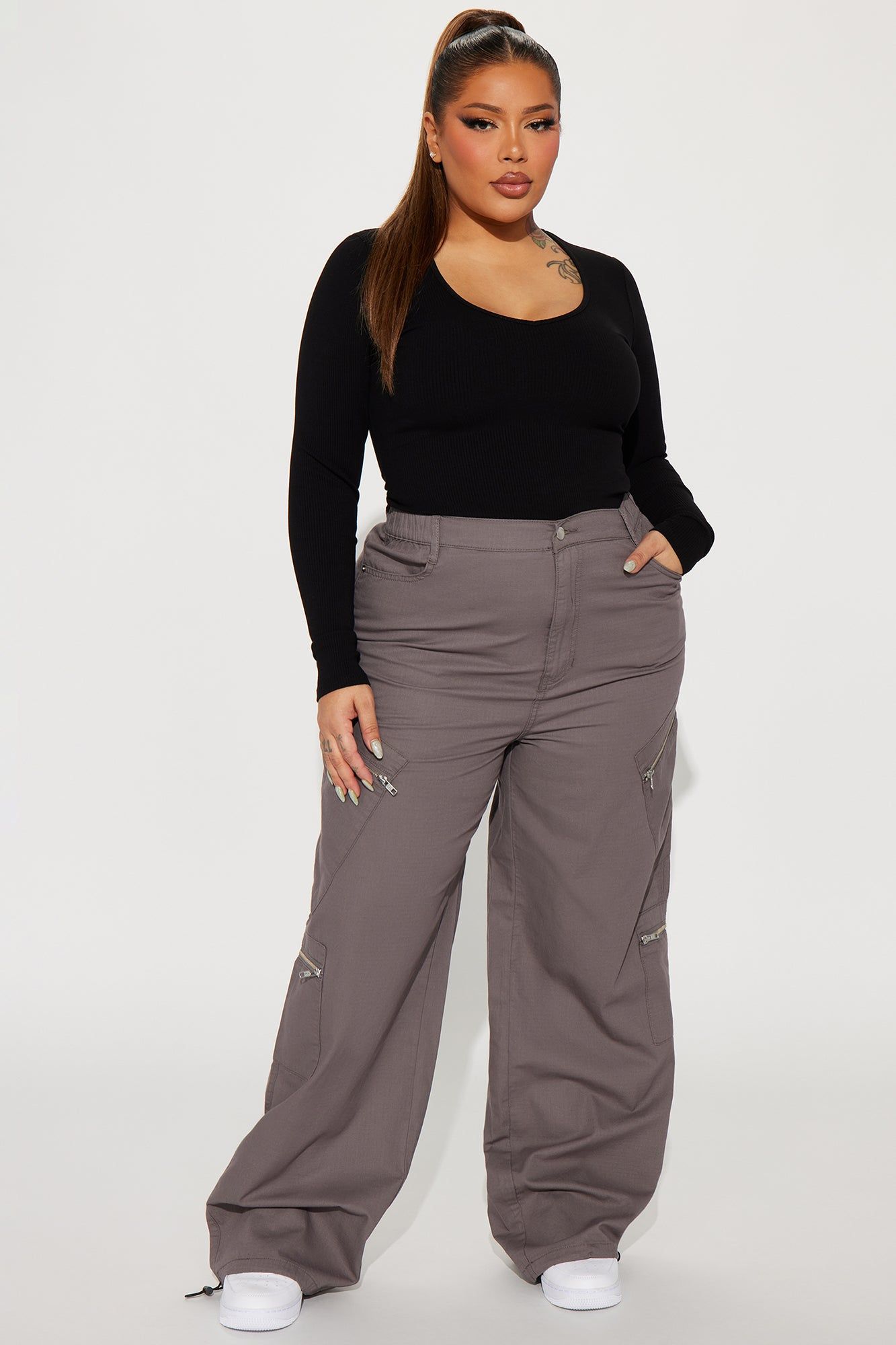 All My Life Ripstop Cargo Pant - Charcoal sold by Fashion Nova product image thumbnail 4
