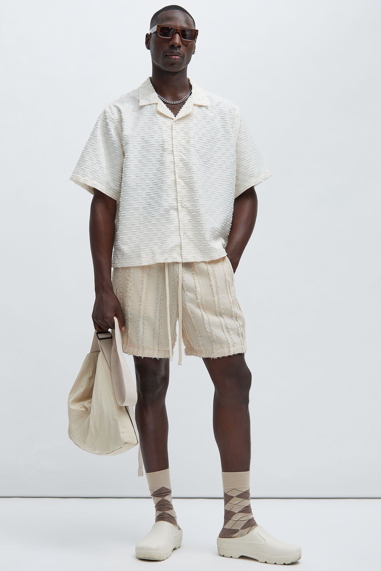 Oden Textured Shirt - Cream sold by Fashion Nova product image thumbnail 2