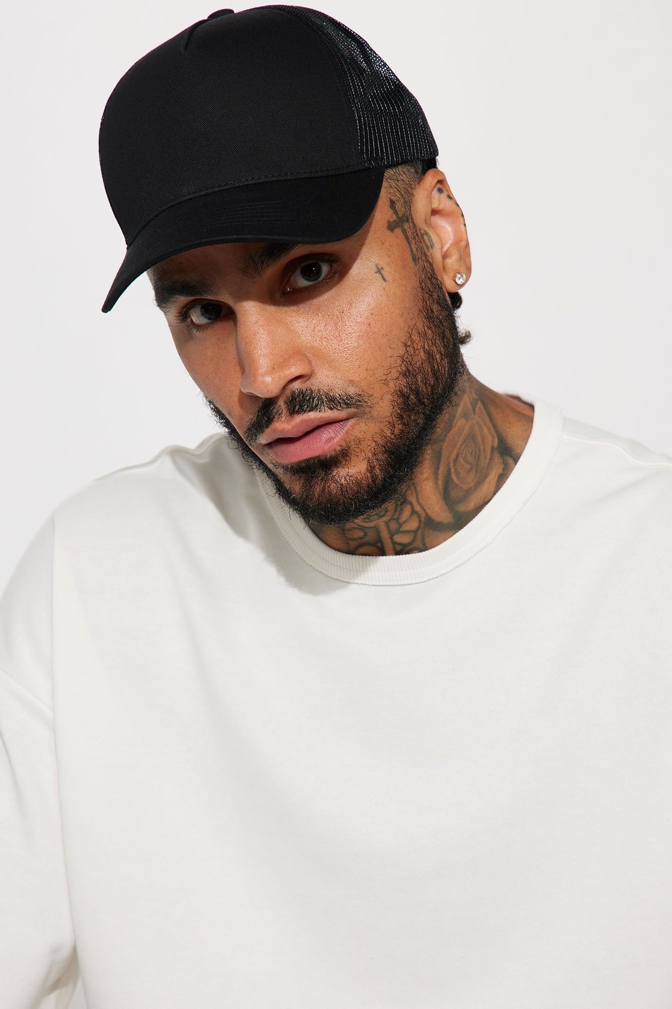 Clean Twill Trucker Hat - Black sold by Fashion Nova