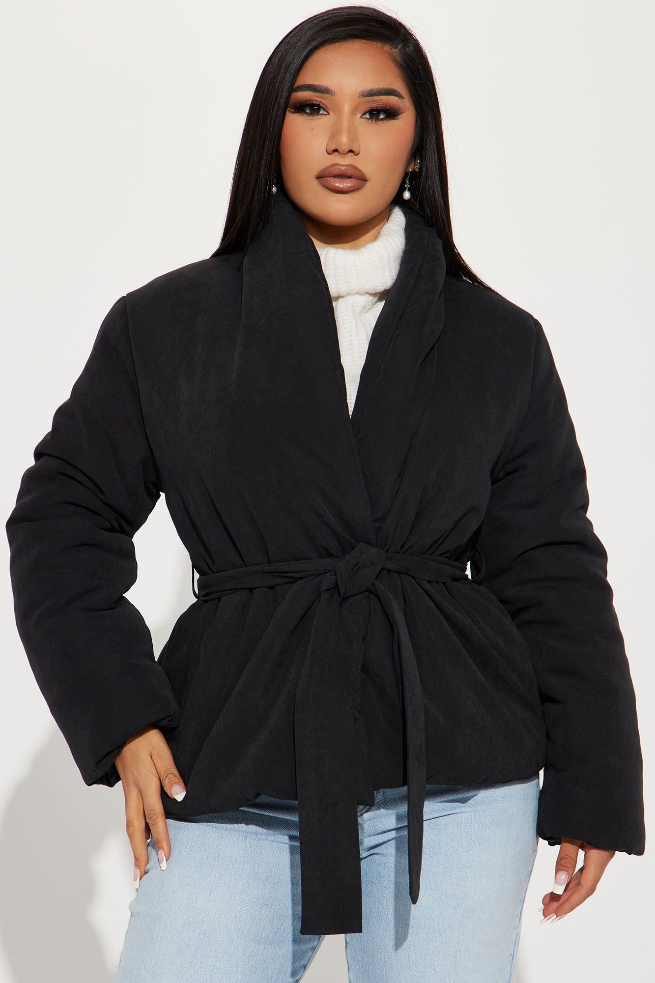 Classy Days Puffer Coat - Black sold by Fashion Nova