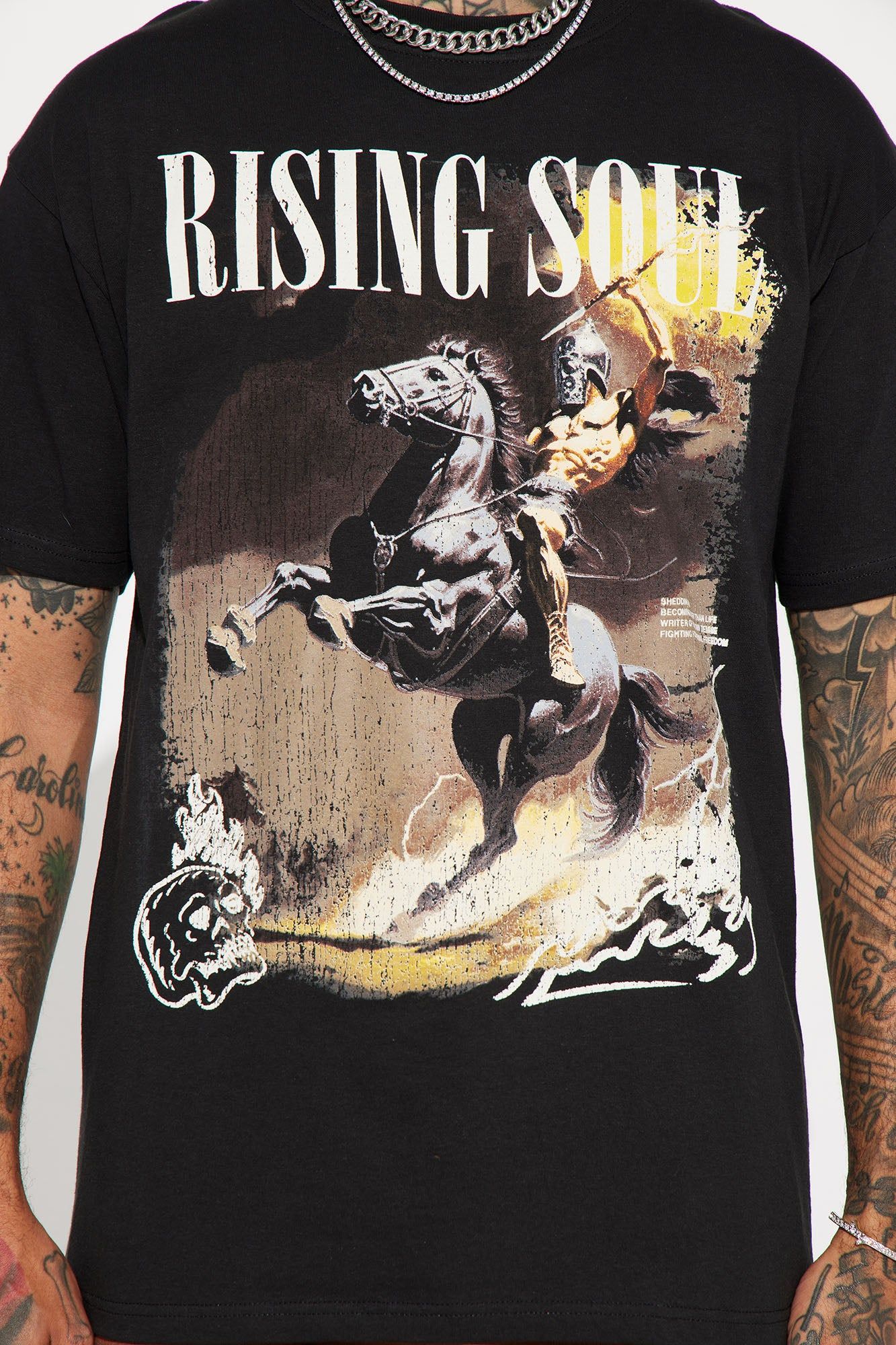 Rising Soul Short Sleeve Tee - Black sold by Fashion Nova product image thumbnail 4