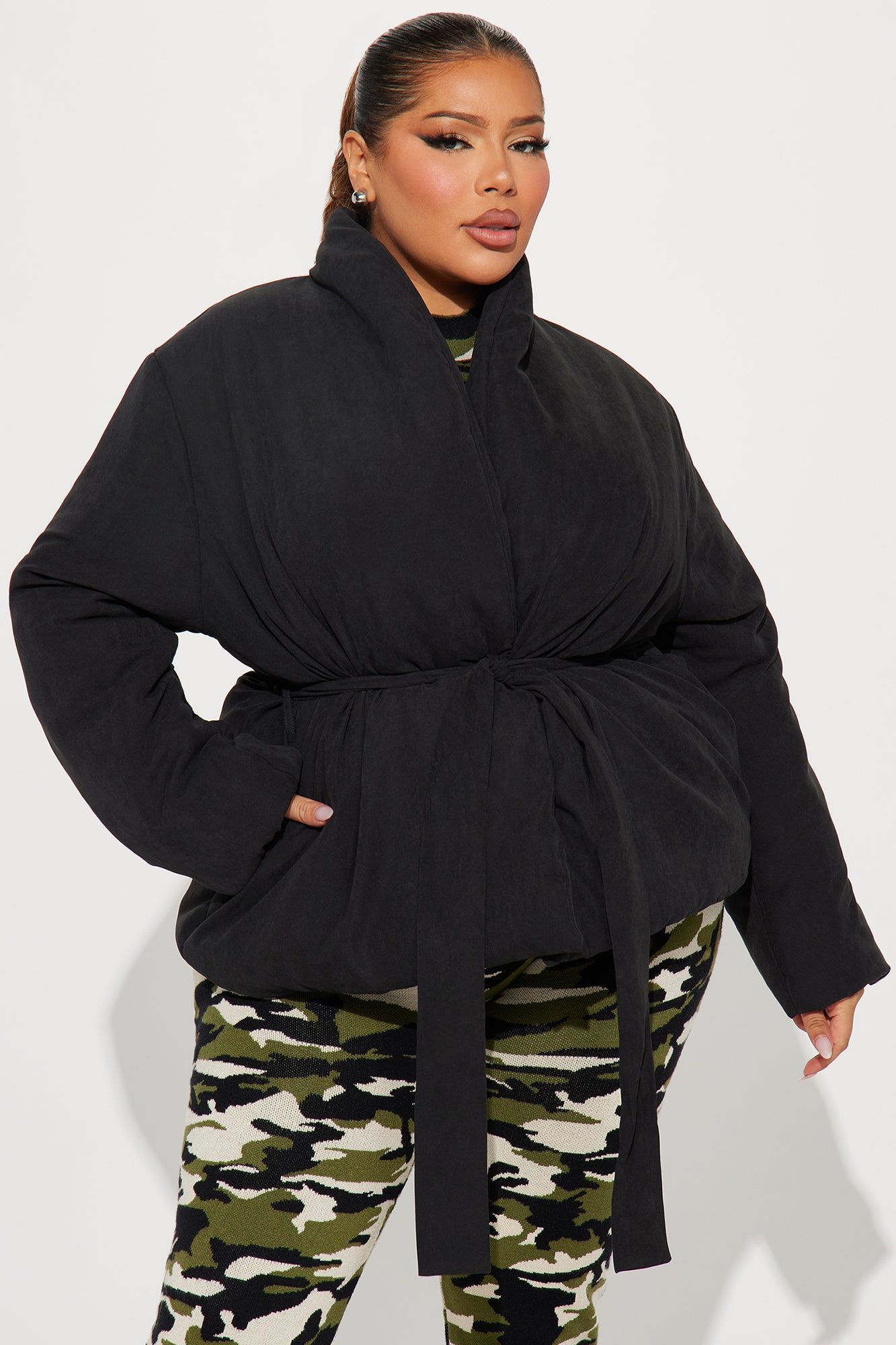 Classy Days Puffer Coat - Black sold by Fashion Nova product image thumbnail 4