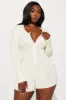 Cozy Moments Sweater Romper - Cream sold by Fashion Nova