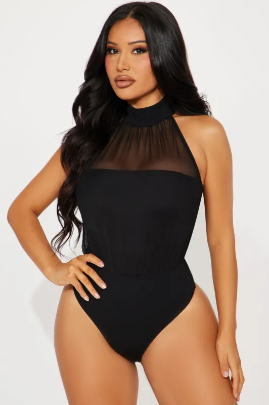 Analissa Mesh Bodysuit - Black sold by Fashion Nova