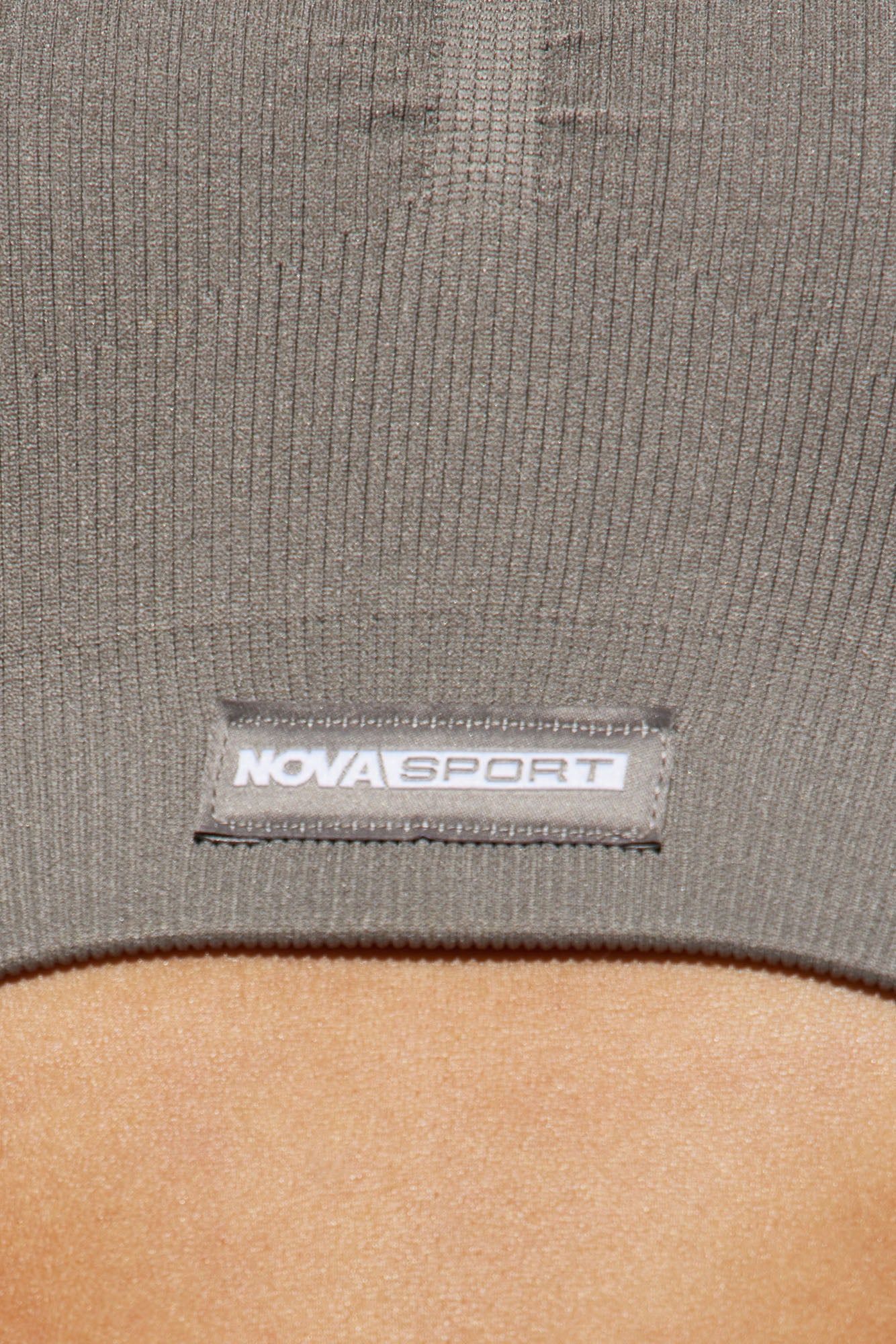 Roxane Ribbed Seamless Active Sports Bra - Charcoal sold by Fashion Nova product image thumbnail 3