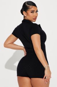 Shantel Snatched Romper - Black sold by Fashion Nova