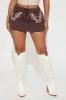Back In Nash Embroidered Micro Mini Skirt - Chocolate sold by Fashion Nova