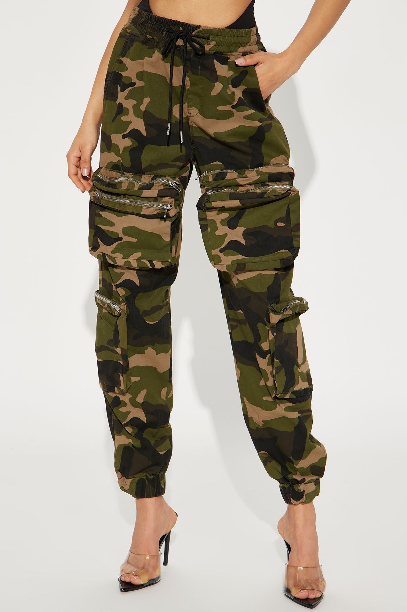 Keepin' It Casual Camo Cargo Jogger - Olive/combo sold by Fashion Nova product image thumbnail 2