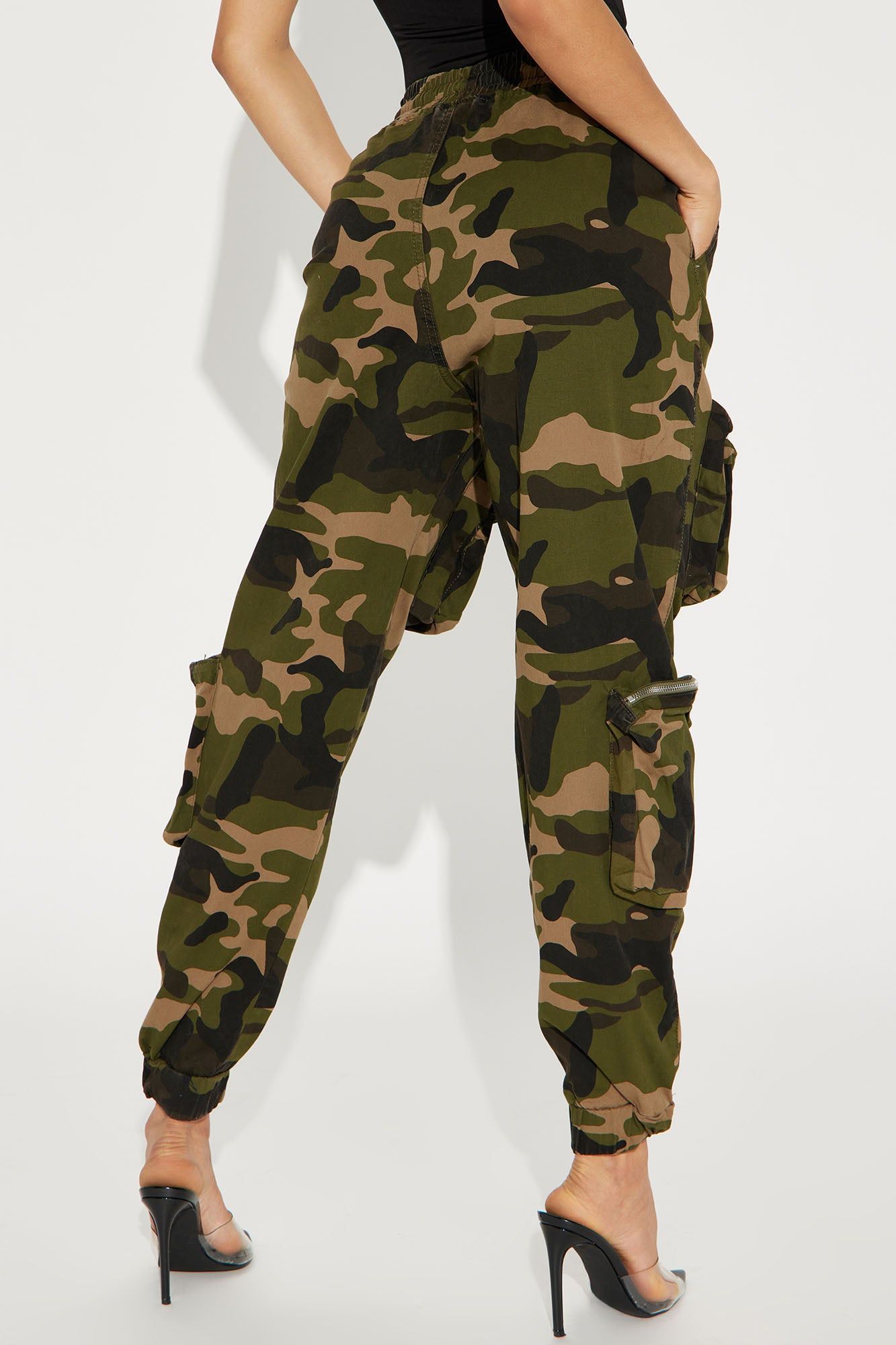 Keepin' It Casual Camo Cargo Jogger - Olive/combo sold by Fashion Nova product image thumbnail 4