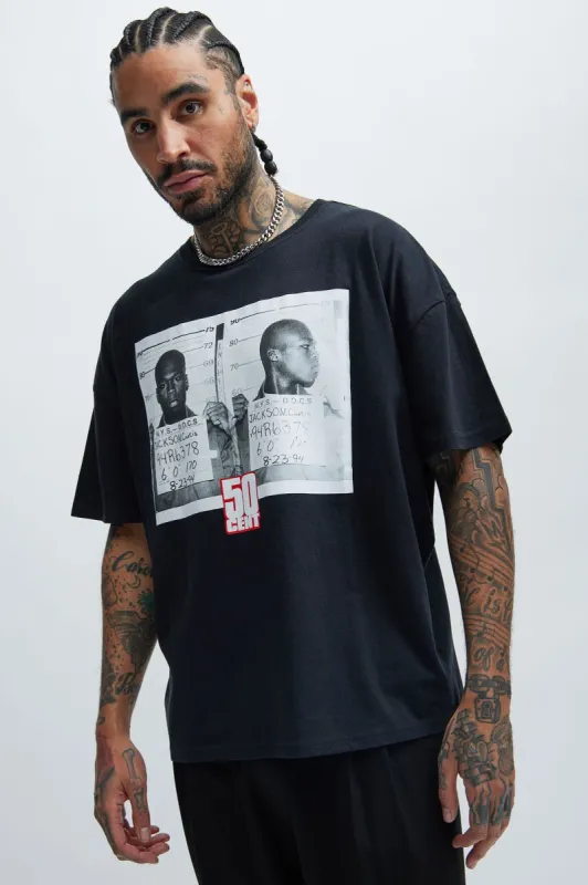 50 Cent Mugshot Short Sleeve Tee - Black sold by Fashion Nova