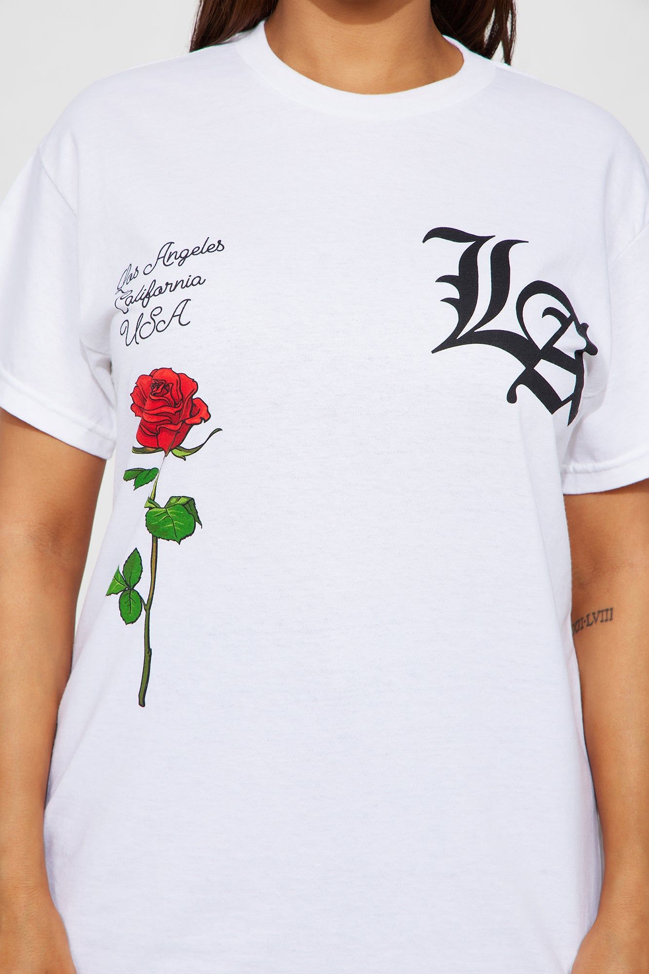 LA Rose Graphic Tee - White sold by Fashion Nova product image thumbnail 3