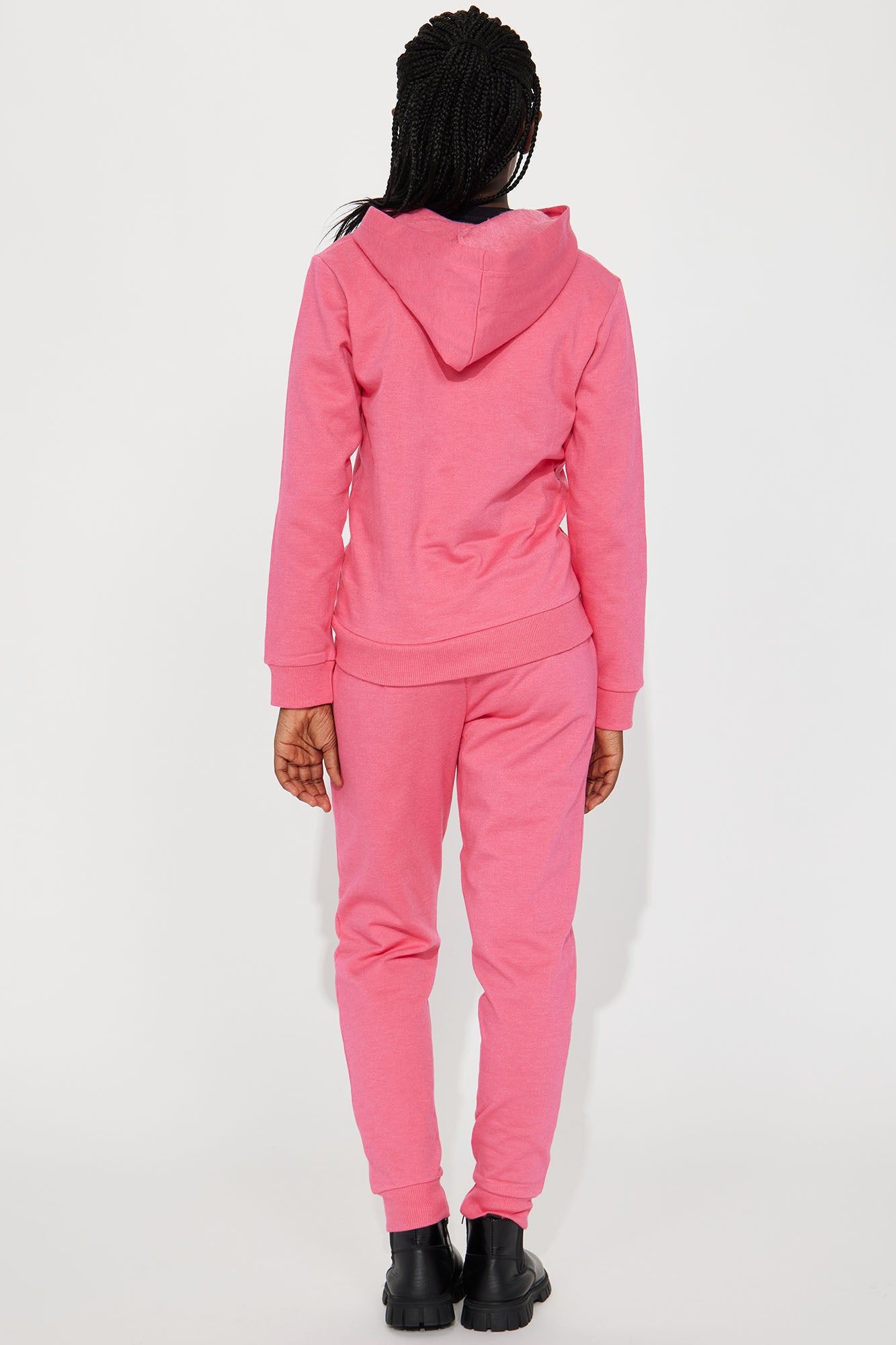 Mini Boujee Fleece Jogger Set - Hot Pink sold by Fashion Nova product image thumbnail 4