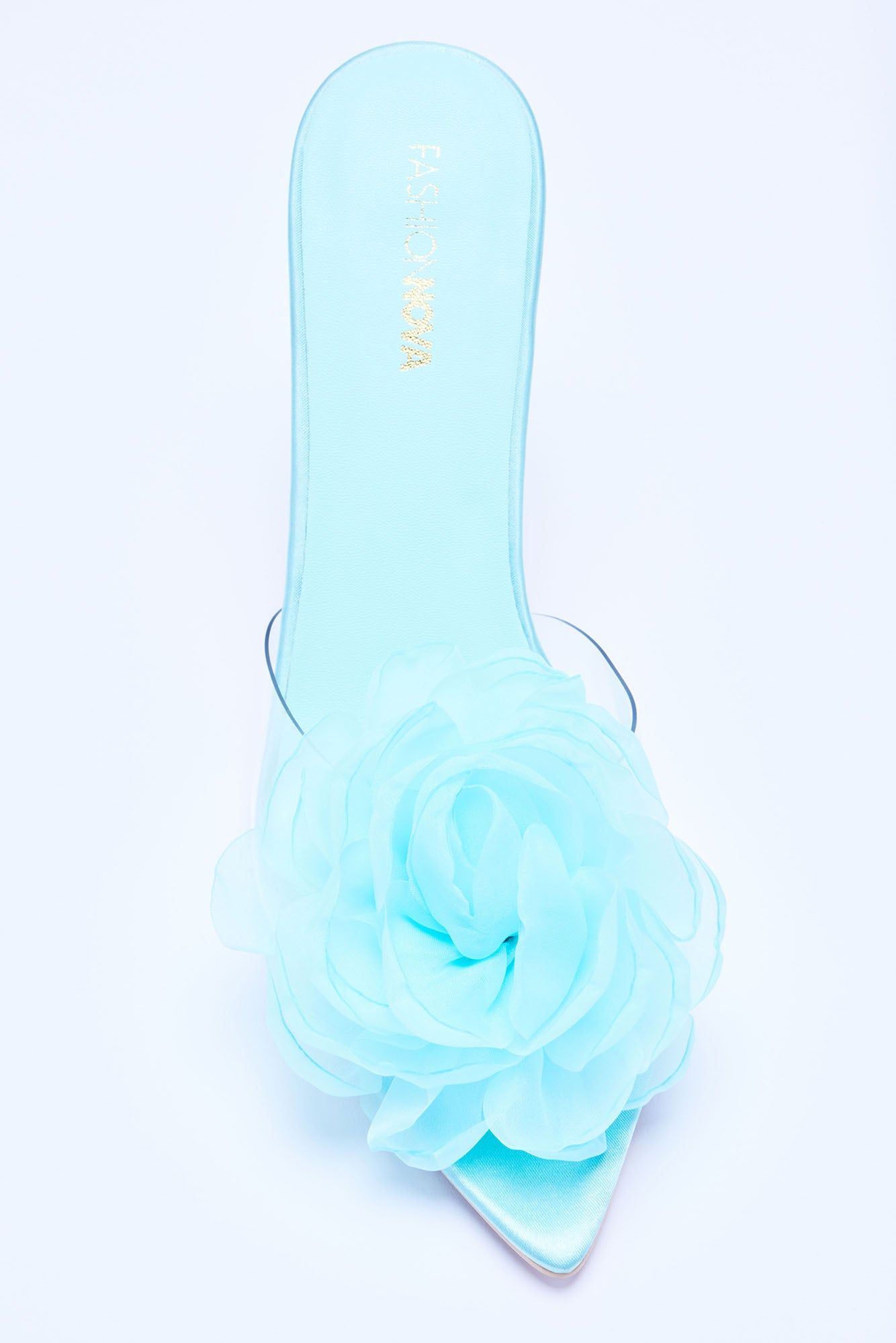 Flowers Bloom Mules - Mint sold by Fashion Nova