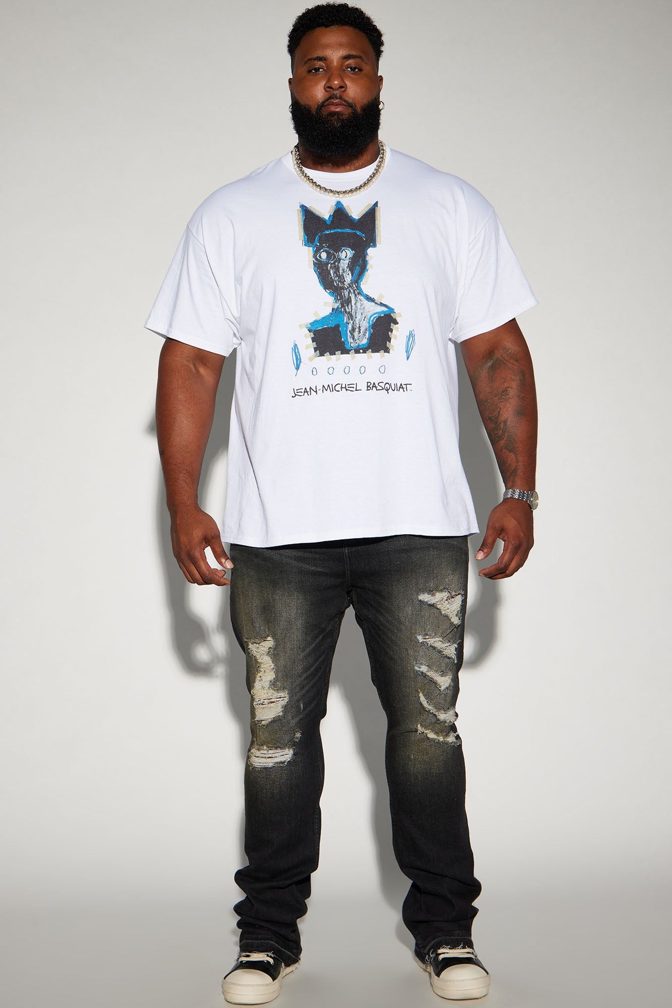 Take No Advice Distressed Stacked Skinny Flare Jeans - Black sold by Fashion Nova product image thumbnail 6