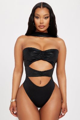 Darkest Hour Metallic Bodysuit - Black sold by Fashion Nova