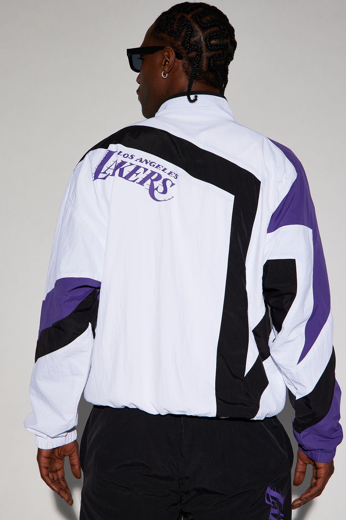 Lakers Hood Star Jacket - White/combo sold by Fashion Nova product image thumbnail 5