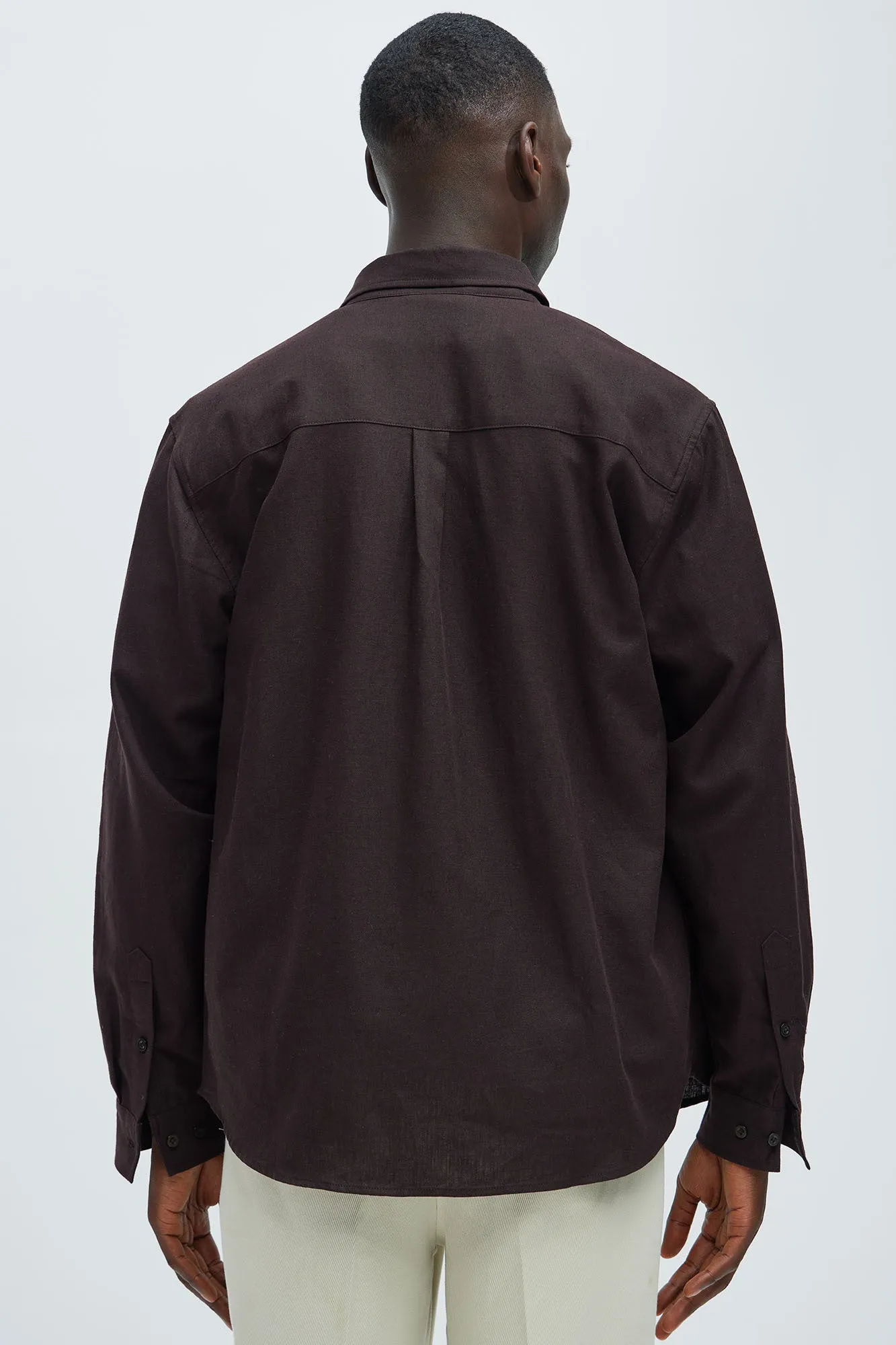 Bahamas Linen Long Sleeve Shirt - Brown sold by Fashion Nova product image thumbnail 4