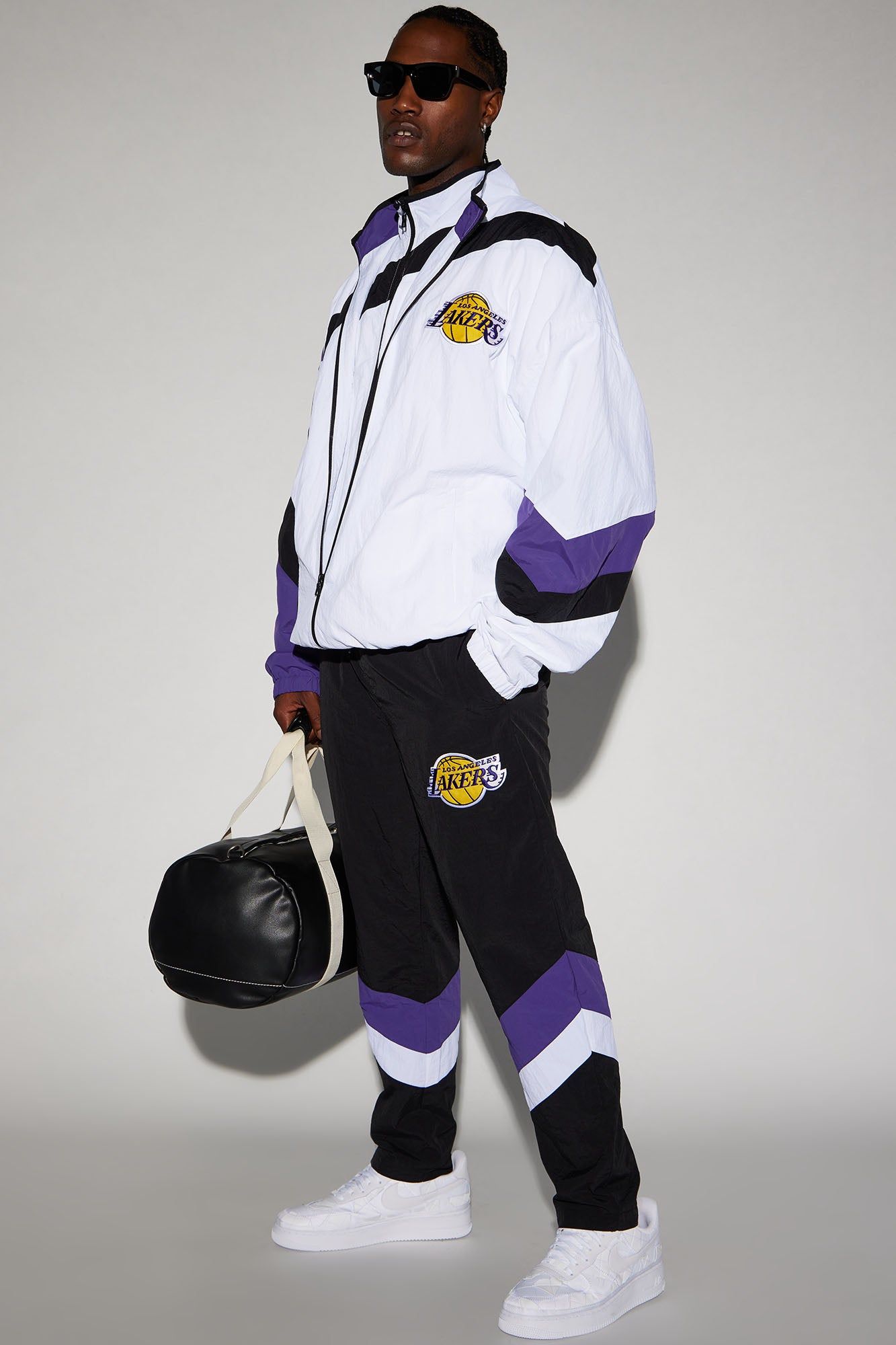 Lakers Hood Star Jacket - White/combo sold by Fashion Nova product image thumbnail 3