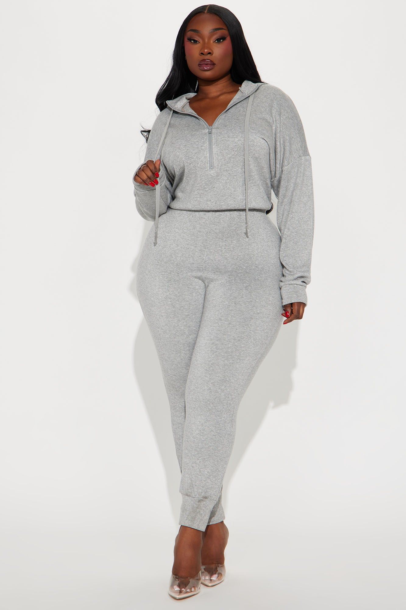 Be My Comfort Jumpsuit - Heather Grey sold by Fashion Nova product image thumbnail 4