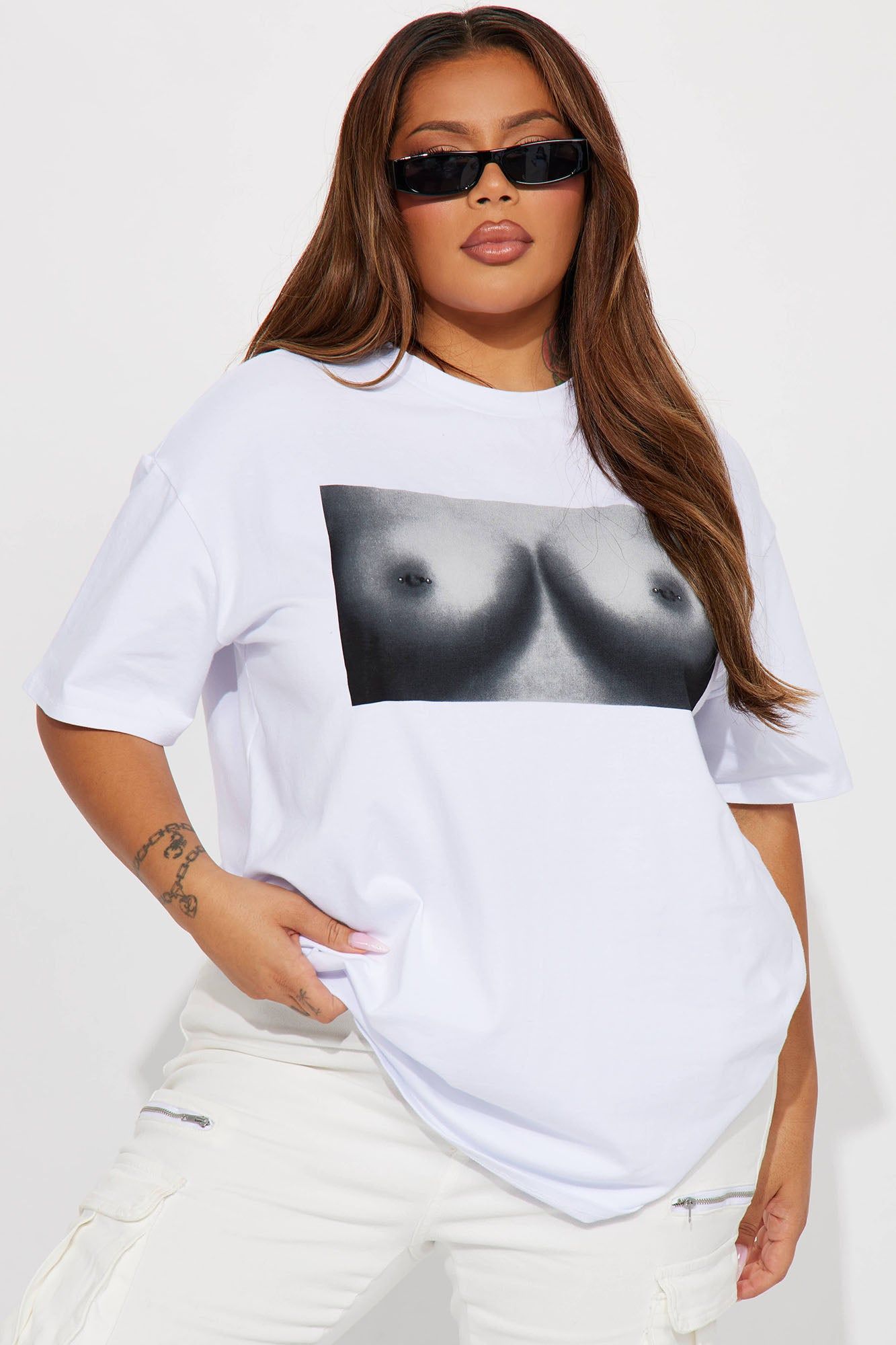 Always Sitting Pretty Graphic Tee - White sold by Fashion Nova product image thumbnail 4